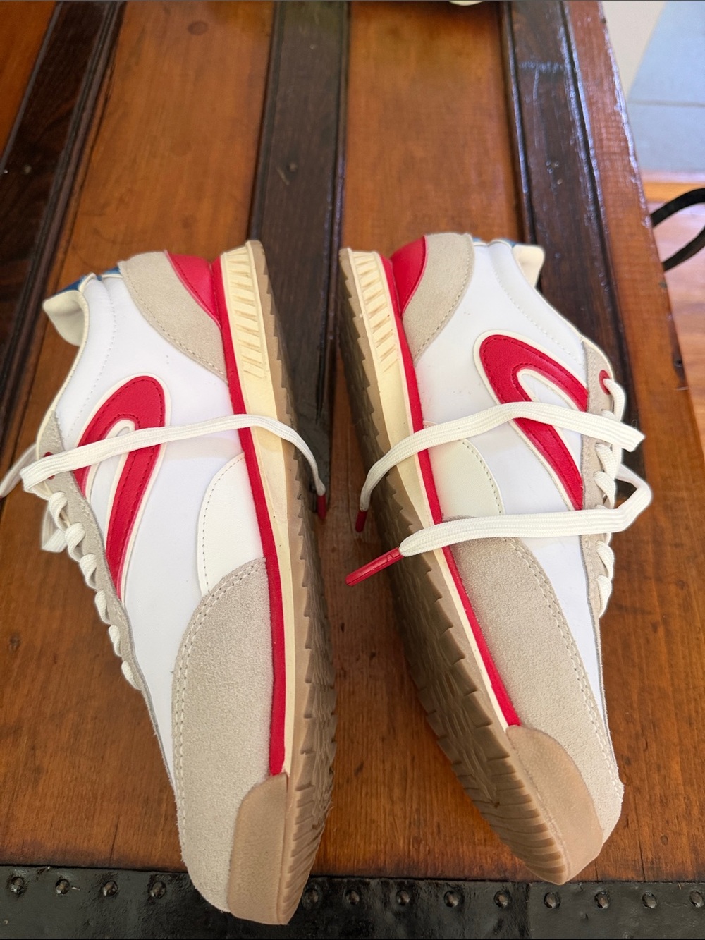 Draper James x Tretorn White Sneakers with Red and Blue Accents - Picture 2 of 4